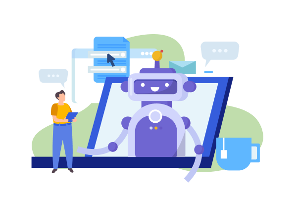 71866374_2305-i402-003-S-m004-c13-Chatbot services flat composition 1 Agentes inteligentes multicanal para la automatización de interacciones empresariales